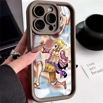 Ae92 One Piece Luffy Gear 5 Защитные чехлы для телефонов для iPhone 13 14 15 Pro Max XR infinix Hot 40i 30i Tecno Camon 30 20 Pro Angel Eyes Задняя крышка из ТПУ for iPhone 6/6S