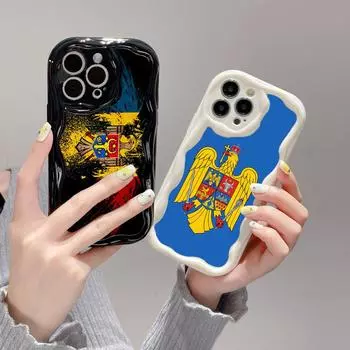 Ae94 Республика Молдова Флаг Защитные чехлы для телефонов Samsung S23 S24 Ultra A55 A14 A25 A13 Infinix Hot 40 Pro Tecno Spark 20C Wave TPU задняя крышка Samsung A02/M02