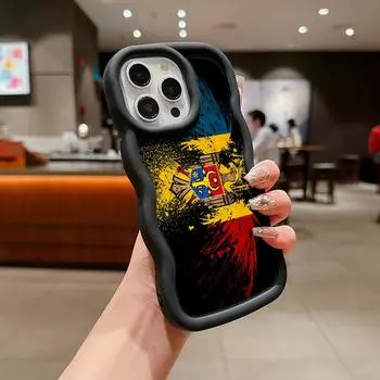 Ae94 Защитные чехлы для телефонов с флагом Республики Молдова для Samsung S23 S24 Ultra A15 A55 A14 A13 A25 A54 A51 A04s S20 FE Big Wave TPU задняя крышка Samsung A02S(A03S)(M02S)