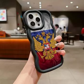Ae96 Россия эмблема флаг дизайн искусство защитные чехлы для телефонов для iPhone 14 13 Pro Max 11 12 15 Plus Infinix Hot 40i Smart8 Tecno Big Wave задняя крышка из ТПУ for iPhone 6(6s)