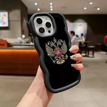 Ae96 Россия эмблема флаг дизайн искусство защитные чехлы для телефонов Samsung S23 S24 Ultra A15 A55 A14 A13 A25 A54 A51 A04s S20 FE большая волна ТПУ задняя крышка Samsung A02S(A03S)(M02S)