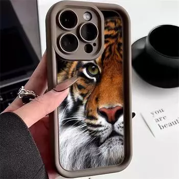 Ae99 Tigers Lion Love Design Art защитные чехлы для телефонов iPhone 13 14 15 Pro Max infinix Hot 40 30i Tecno Camon 30 20 Pro Angel Eyes TPU задняя крышка for iPhone 6/6S