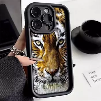 Ae99 Tigers Lion Love Design Art Защитные чехлы для телефонов для Samsung S24 S23 S22 Ultra A15 A14 S21 FE A54 A12 A25 A35 A53 Задняя крышка из ТПУ с ангельскими глазками Samsung A03