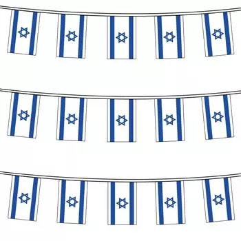 Aerlxemrbrae 20 шт./лот флаги Израиля 14x21 см вымпел Израиль строка баннер овсянки фестиваль вечерние праздник