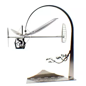 Aero Base Human Powered Airplane Gokuraku Tombo H005 1/144