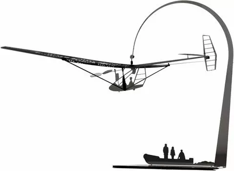 Aerobase Human Powered Airplane Daedalus 88 Plastic Model H004 1/144
