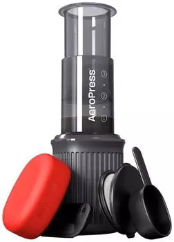 AeroPress AeroPress Go 100 Фильтры Кофеварка Френч-пресс Эспрессо Холодный кофе На открытом воздухе Кемпинг Портативный Компактный Вытяжка под давлением B55977 чёрный