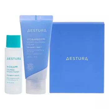 Aestura Atobarrier 365 Hydro Soothing Cream 60 мл + тоник Aseeka 365 25 мл, набор, 1 комплект