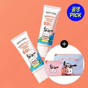 Aestura Derma UV365 Barrier Увлажняющий неорганический солнцезащитный крем 40 мл 1+1 Специальный (+2 мешочка Почако)