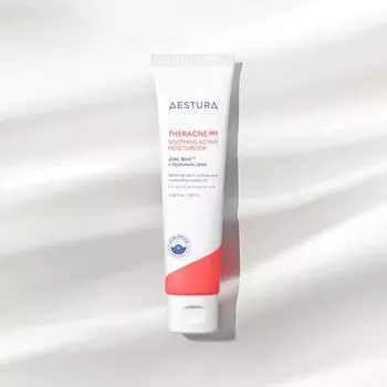 Aestura THERACNE365 Успокаивающий активный увлажняющий крем 60 мл, Увлажнение, Kbeauty, Корейская косметика, пробник