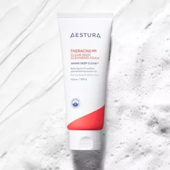 Aestura THERACNE 365 Clear Deep Cleansing Foam 200 г, Увлажнение, Kbeauty, Корейская косметика, пробник