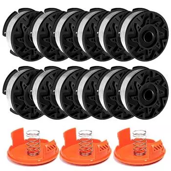 Катушка для триммера AF100, сменная катушка для триммера, прозрачная леска для триммера 0,065 дюйма, 8Pcs Spool & 2Pcs Cover & 2Pcs Spring