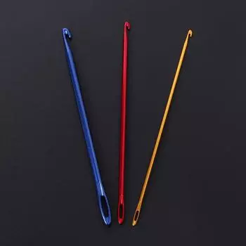 Афганский алюминиевый крючок, вязальная игла, инструмент для ручного вязания с резьбовым отверстием