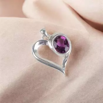 African Amethyst Gemstone 925 Sterling Silver Jewelry Pendant Gift For Wife CP-5-6