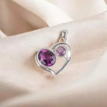 African Amethyst Gemstone 925 Sterling Silver Pendant Jewelry Valentine s Gift CP-3-6