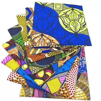 African Cloth Haggis Canvas Fabric Cute Pattern Cloth Torn Handmade Patchwork Fabric 8 Pieces 25 x 25cm