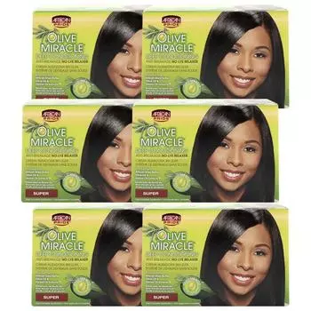 African Pride Olive Miracle Deep Conditioning Super Relaxer набор из 6 предметов, 6 предметов