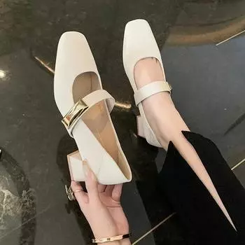 African Woman Shoe Heels Slip On Shallow Mouth Lace-Up Chunky Sandals Sexy Pump 2024 Round Toe Basketball Platform 35