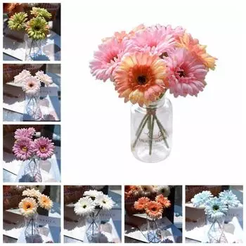 Африканская ромашка искусственная гербера 23 см имитация цветка африканская ромашка цветок украшение для дома белый