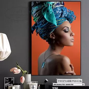 Африканские обнаженные женские постеры и принты, холст, живопись, настенные панно для гостиной, винтажный постер, декоративный домашний декор, Cuadro 21cm30cm NoFrame
