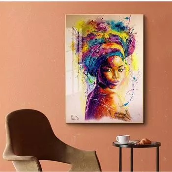Африканские Женщины Печатные Плакаты, Красочные Картины Маслом, Стены, Гостиные, Художественные Картины, Домашний Декор, Абстрактные Девушки 21cm30cm NoFrame