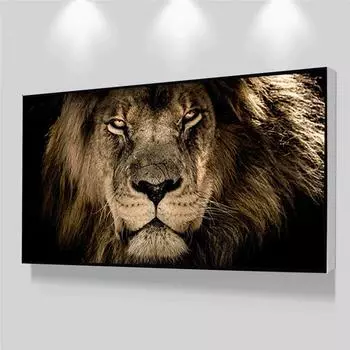Африканские животные большого размера Лев Леопард Лицо животного Холст Картины Настенные художественные постеры и принты Художественные фотографии для гостиной Без рамки 20*40cm No Frame