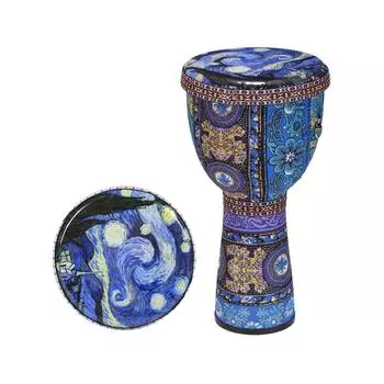 Африканский ручной барабан 8-дюймовый портативный ударный инструмент джембе-барабан с красочными художественными узорами для 4