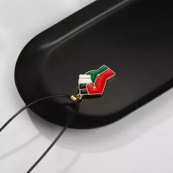 Африканский символ кулон ожерелья золотого цвета ювелирные изделия для женщин девочек африканская культурная сеть