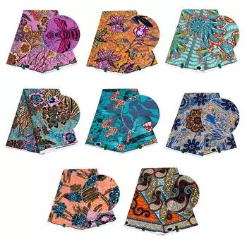 Африканское платье, ткань для горячего тиснения, окрашенная воском, яркая блестящая печатная цветочная ткань