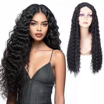 Афро-женщины мода короткий кудрявый кудрявый черный парик без челки синтетическое волокно кудрявый кудрявый черный парик для повседневной носки 13 inch