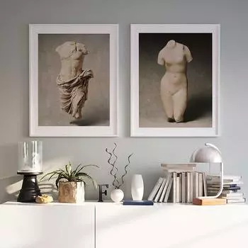 Афродита греческая мифология Скульптура Плакат Печать на холсте Древняя Греция Статуя Фотография Живопись Спальня Настенное художественное украшение 21cm30cm No Frame