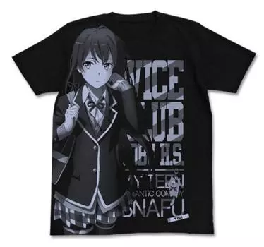 After my youth romantic comedy is Continued Yukinoshita Yukino All Print Black Size S all, wrong. T-shirt чёрный