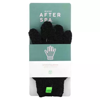 AfterSpa, Отшелушивающие перчатки, черные, 1 пара