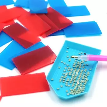 AFUNTA Diamond Art Painting Glue Clay 60 Pieces DIY Diamond Art Painting Glue Clay Wax Embroidery Cross Stitch Diamond Art Painting Set Tools (Red,