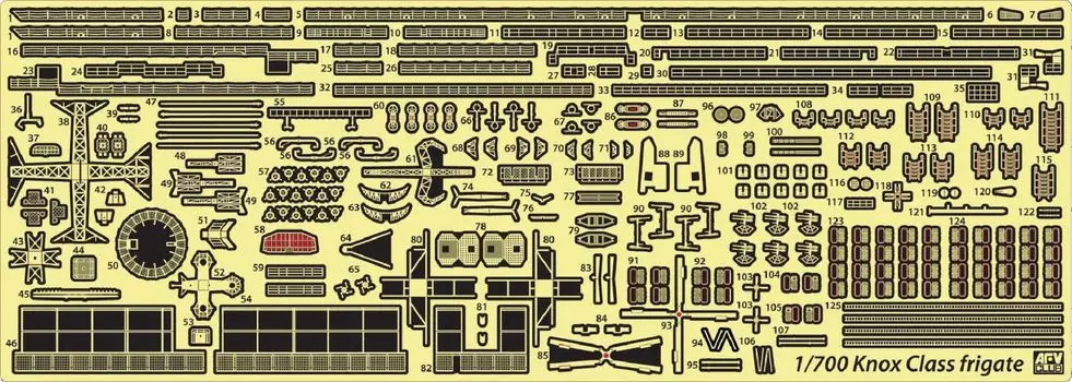 AFV CLUB Knox Class Frigate Detail Up Parts Set Пластиковые детали для модели AG35065 1/700 Фототравление (Корабль)