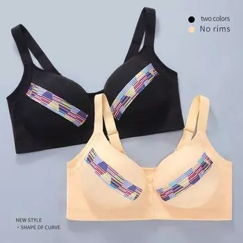 AG Cup 36-52 Супер Большой Размер Бюстгальтера Размер Без Стальной Ободка Модный Печатный Передняя Пряжка Нижнее Белье 36/80AS