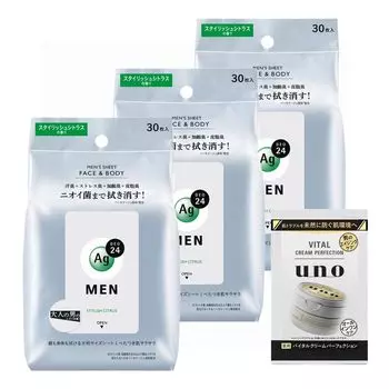 AG Deo 24 листа для лица и тела 30 листов x 3 бонуса запах блеск пот все тело лицо старение запах кожного сала пот антиперспирант дезодорант для мужчин [Оптовая закупка]