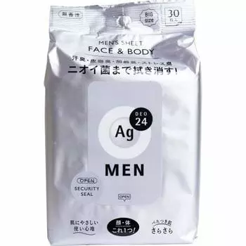 Ag deo 24 mens sheet face & body unscented 30 pieces 4