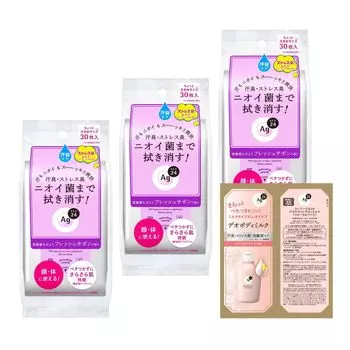 AG Deo 24 Прозрачные Душевые Простыни n 30 Простыней x 3 Бонус стресс для всего тела для мужчин [Оптовая закупка] (Свежий Савон) + Запах, пот, запах, нелипкий, гладкий, тело,