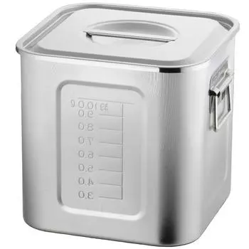 AG Квадратная кухонная кастрюля со шкалой 30см 21-0 (рука включена) серебряный