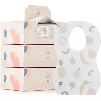 Agajjang одноразовый нагрудник, фрукты, 60 шт.