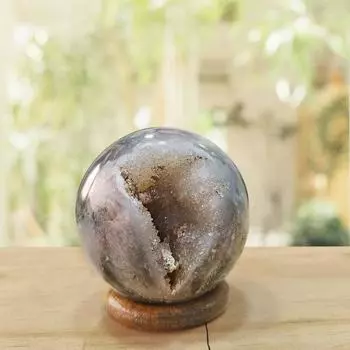 Агатовый моховой шар, моховой агатовый шар 50 мм, друзовый агатовый шар, натуральный друзовый жеодовый шар,