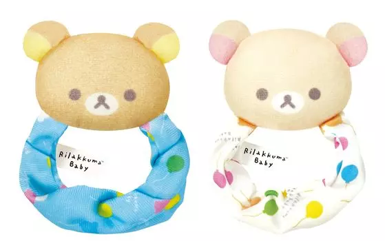 AGATSUMA Rilakkuma Baby Otete и мягкая погремушка Anyoni светло-синий