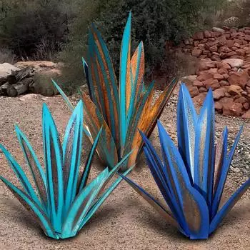 Агавы Цветок Железное Искусство Конопля Растение Дерево Поделки Открытый Двор Сад Творческий Декор One Size