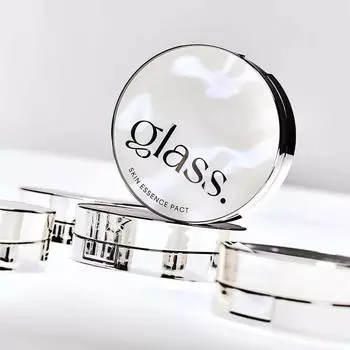 AGE20 S Glass Skin Essence Pact Glow 12.5g+ сменный набор, Увлажнение, Корейская косметика, Kbeauty, образец 21Bright neutral ivory