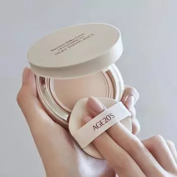 AGE20 s Silky Fixing Pact 14 г, SPF50+ PA++++ Увлажнение, Корейская косметика, Kbeauty, образец # 21 Light Beige