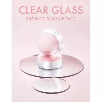 AGE20s Clear Glass Essence Tone Up Pact 21 Pink SPF50+ PA++12,5 г + сменный блок 12,5 г, Макияж, Kbeauty, корейская косметика, пробник