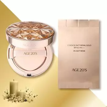 AGE20S Essence Cover Pact Royal Gold Основной продукт + Сменный блок Нет. 21/23 Выберите 1, Нет. 23 Основной продукт + Сменный блок, 1 шт.