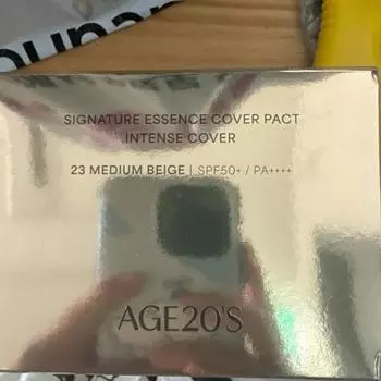 AGE20s Signature Essence Cover Pact Intense Cover + сменный блок 2шт, KBeauty, Корейская косметика, пробник #13 Ivory