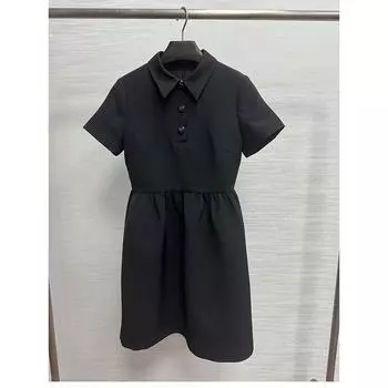 Age-Reducing Summer Tea Break French Style Black Dress Black L/40